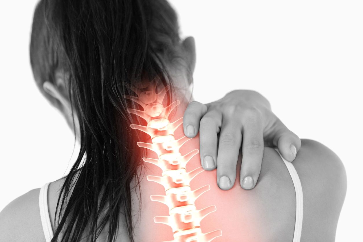 Highlighted spine and neck pain